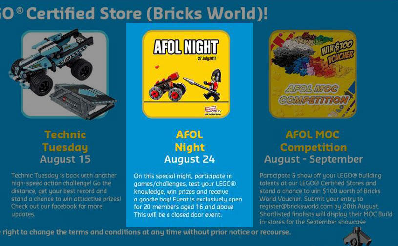 LEGO Certified Store Calendar