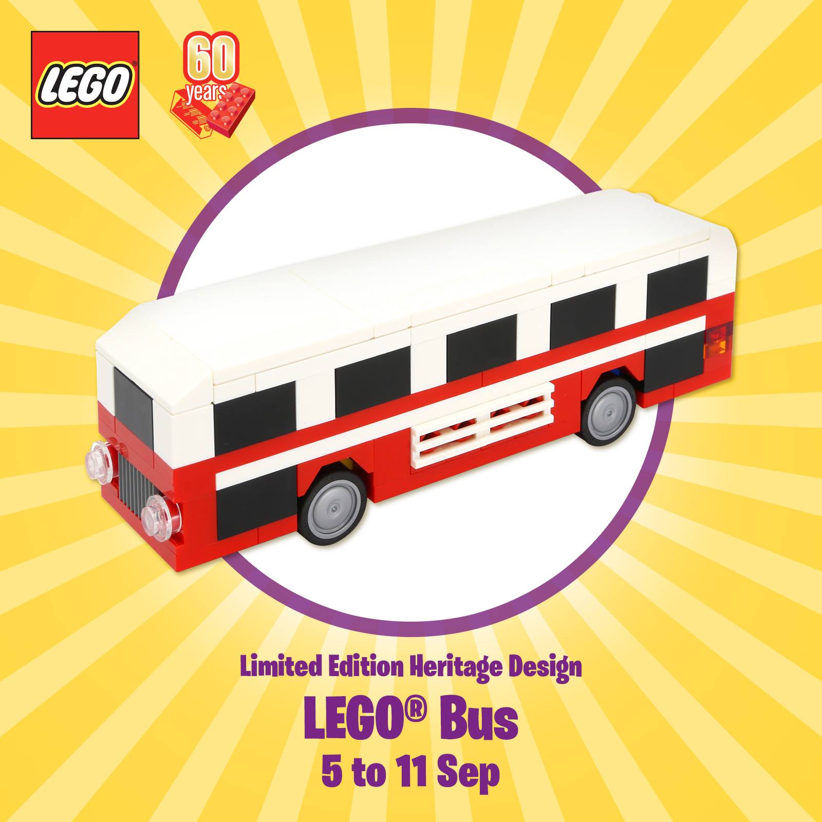 LEGO 60th Anniversary Singapore bus