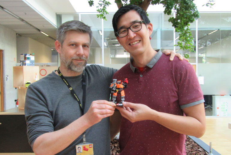 LEGO Designers Raphael (L) and Woon Tza (R)