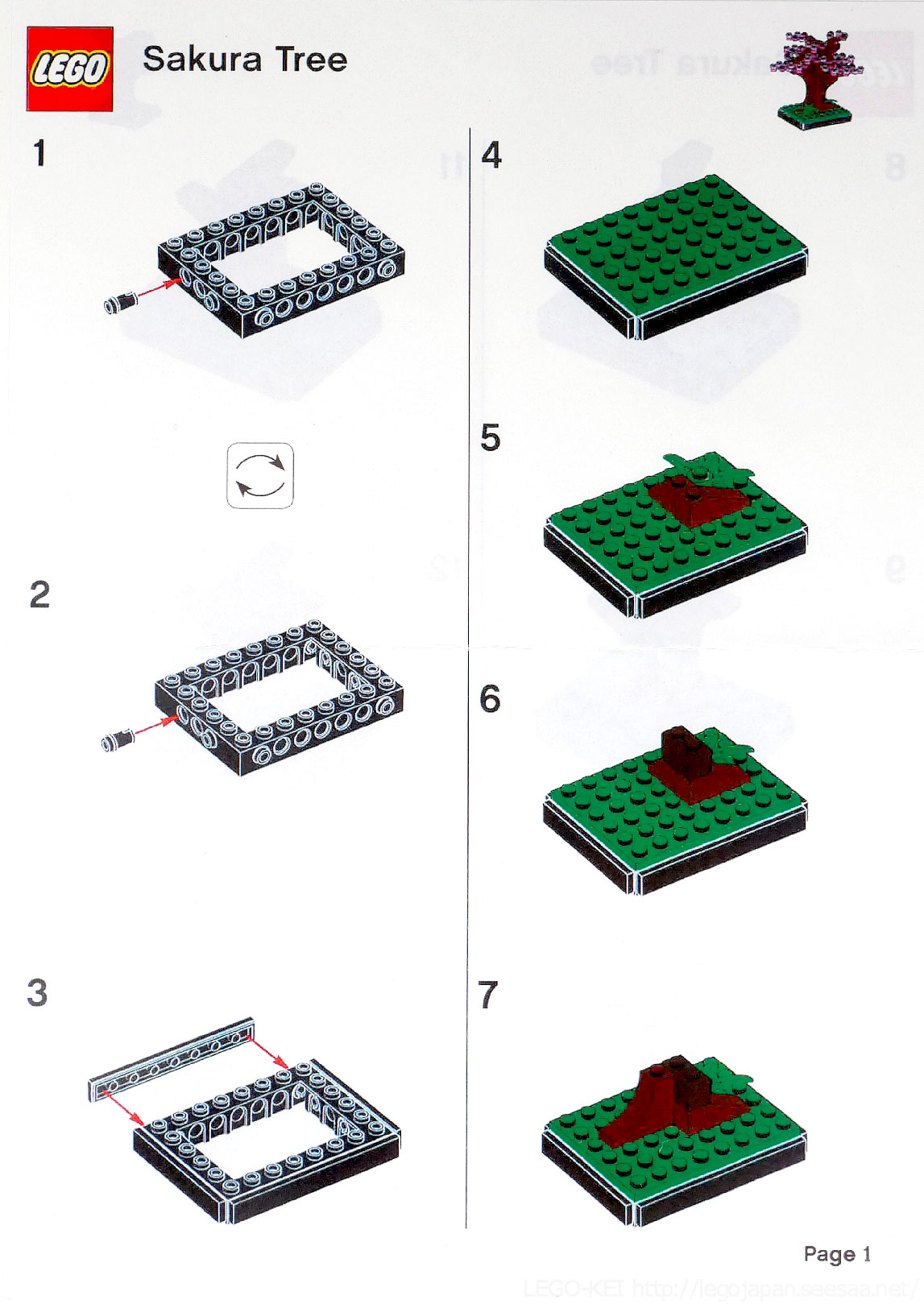 Brickfinder - LEGO Sakura Tree Instructions!