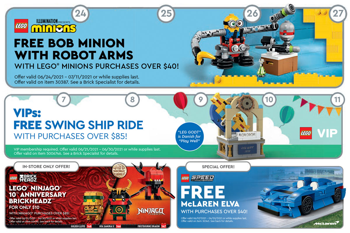Lego Calendar July 2022 Brickfinder - Lego Brand Store June 2021 Calendar Promotions!