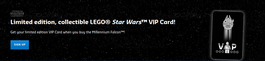 lego millennium falcon 2017 vip lego millennium falcon 2017 vip