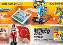 LEGO Certified store calendar november 2017