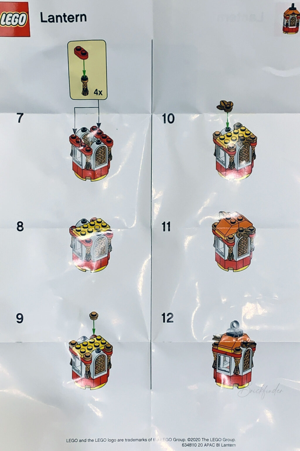 Brickfinder LEGO Lunar New Year Lantern And Pagoda Instructions!