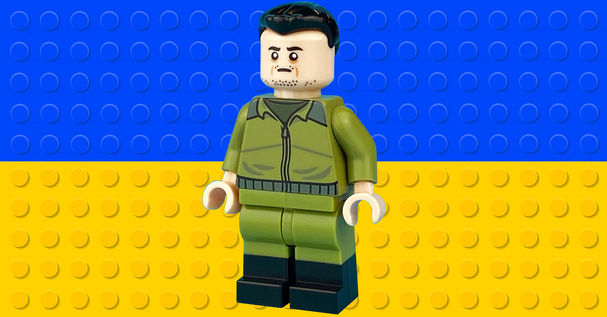 Brickfinder - LEGO Volodymyr Zelenskyy Raises $16,000 For Ukraine Direct  Relief Fund